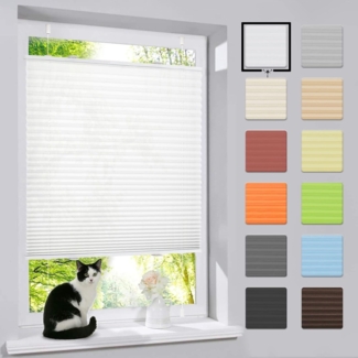 jalousien fenster ohne bohre plissee klemmfix Plissee Faltrollo 110x120cm