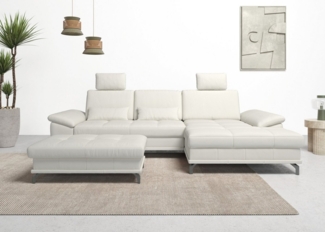 Places of Style Ecksofa Costello L-Form, mit Sitztiefenverstellung, Armteilverstellung und, 3 Nierenkissen, optional Bettfunktion und Bettkasten