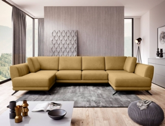 Eltap Larco Ecksofa (Nube 45) Symmetrisch, Gelb, 191 x 90 x 362 cm