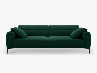 Micadoni Sofa Bemy 4-Sitzer Samt Flaschengrün