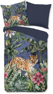 PURE luxury collection Wendebettwäsche Kane, Microfaser, 2 teilig, Mikrofaser, 135x200, Pflegeleicht, Reißverschluss, Wendeoptik, Tiger