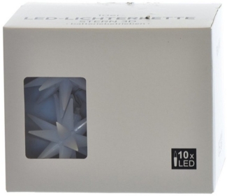 Werner Voß LED-Lichterkette 10er LED 3D Sternen Lichterkette weiß Kunststoff für Innen & Außen