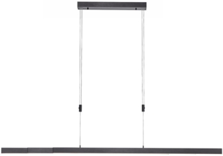 LED-Pendelleuchte Mondo Bacalia, Aluminium, Metall, Schwarz, 6 x 180 x 179 cm
