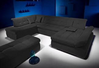 INOSIGN Wohnlandschaft U-Form, wahlweise mit Bett- und Armlehnfunktion