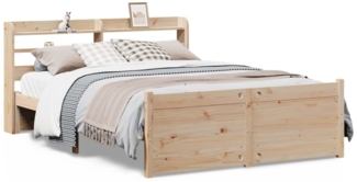 vidaXL Bettgestell mit Kopfteil ohne Matratze 135x190 cm 3306752