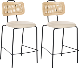Set mit 2 Barstühlen ADELANTO Hellbeige