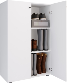 VCM Schuhschrank Lona 919201 Weiß H. 110 x B. 70 x T. 39 cm