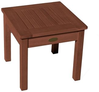 Spetebo Gartentisch Eukalyptus Holz Beistelltisch 40 cm - dunkelbraun (Stück, 1-St, Holztisch), kleiner Gartentisch aus Massivholz