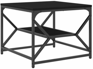 Couchtisch, Sofatisch Schwarz Eichen-Optik 51 x 50 x 40 cm