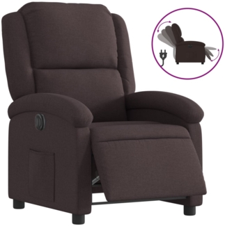 vidaXL Relaxsessel Elektrisch Dunkelbraun Stoff 3204145