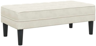 vidaXL Bank Creme 113 x 57 x 39 cm Samt 42001955