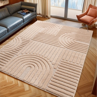 Ayyildiz Teppiche Teppich ART 1121, rechteckig, Höhe: 8 mm, Läufer, 3D Hoch-Tief-Effekt, weicher Hochflor, pflegeleicht