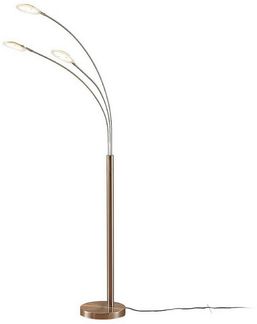 Lindby Stehlampe Anea, LED, Metall, Alu warmweiß IP20, 3 x 2,9 W LED, warmweiß