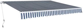 vidaXL Gelenkarmmarkise 400 cm Blau/Weiß 275570