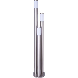 RGB LED Stehlampe, Edelstahl, dimmbar, Fernbedienung, H 170 cm