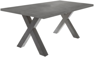 Tisch Biblis-System / Big System (starr), Grau, Schwarz, 200 x 75 x 100 cm