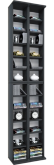VCM CD / DVD Media Regal Almera 906077 Schwarz H. 183 x B. 42 x T. 20 cm