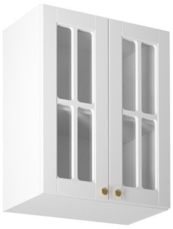 ROYAL24_MARKT Glashängeschrank - Feine Details sorgen für eine ästhetische Note (Küchehängeschrank, 1-St, Linea G60S) Top Stoffe - Exklusiv - Hochwertig.