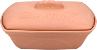 Terra Brottopf Brotkasten mit Deckel Brötchen Toast Aufbewahrungsbox Ton