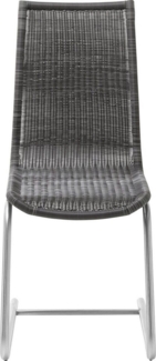 WK WOHNEN Freischwinger WK 7400, Rundrohrgestell in Edelstahloptik, Vollgeflecht, 1er und 2er Set
