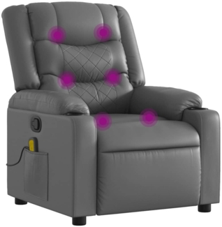 vidaXL Massagesessel Relaxsessel Grau Kunstleder 3206881