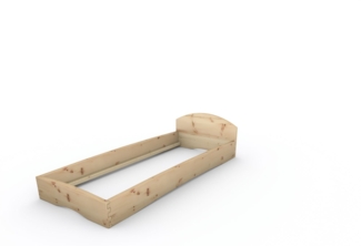 Zirbenbett Massivholzbett "Rosi" metallfrei 80 x 200 cm 20 cm mit Kopfteil