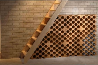 Flaschenwürfel bis Ø 92 mm für 15 Flaschen, Farbe terracotta