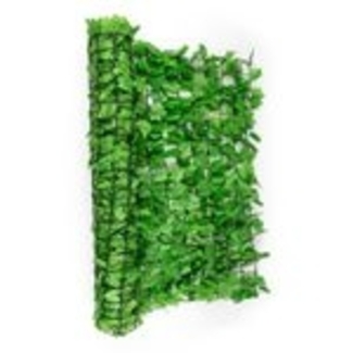 blumfeldt Fency Bright Ivy - Sichtschutz , Windschutz , Lärmschutz , 300x150 cm , Efeublätter , hohe Blickdichte , kunststoffummanteltes Gitternetz , 6x6 cm Maschenweite , hellgrün