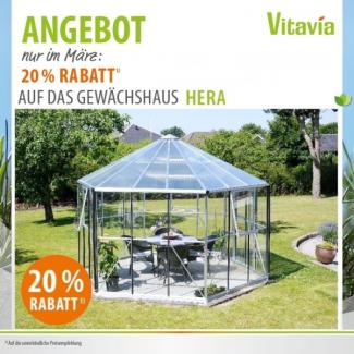 Vitavia Gewächshaus Hera 9000, 3mm ESG, 6mm HKP, alu (inkl. Fundament)