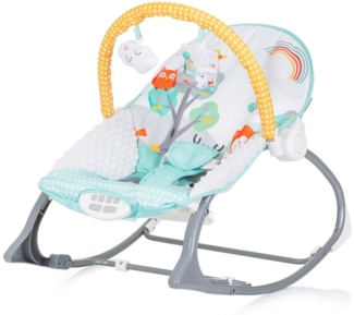 Chipolino Babywippe Melody 2 in 1 Gurt Musik Vibration Spieluhr Schaukelfunktion grün