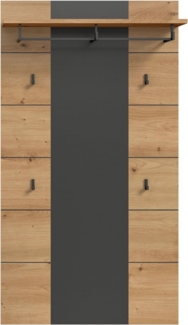 INOSIGN Garderobenpaneel REHAT, TOPSELLER!, Höhe 145 cm, Hutablage, 4 Haken, Garderobenstange (1 St, in verschiedenen Farben erhältlich), Paneel, Wandboard, Garderobe, Garderobenleiste, Garderobenboard
