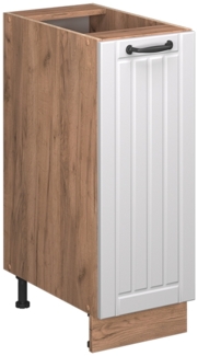 Apothekerschrank Fame-Line Weiß Landhaus 30 cm , AP Marmor Vicco