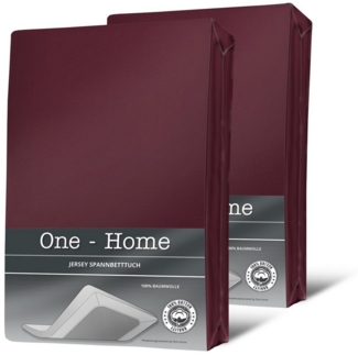 One Home Spannbettlaken Jersey, Jersey, Gummizug: rundum, (2 Stück), Double Pack mit Rundumgummizug, weich