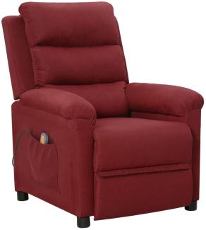 vidaXL Massagesessel Weinrot Stoff [342354]