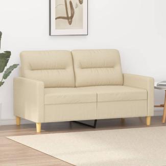 vidaXL 2-Sitzer-Sofa Creme 120 cm Stoff 359229