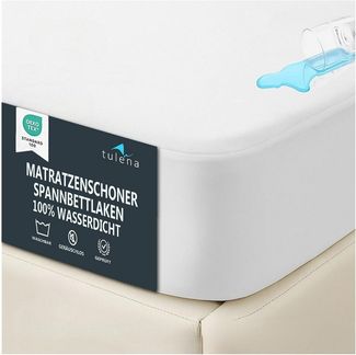 Matratzenschoner Wasserdichter Spannbettlaken Waschbar Matratzenauflage TULENA, Größe 60x120, Jersey – Spannbettlaken, Oeko-TEX Zertifiziert