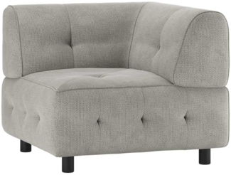 Modulsofa Louis Eck-Element aus Chenille, Grau