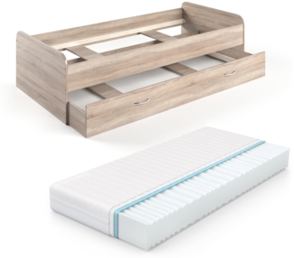 Ausziehbett Enzo Sonoma 90x200 cm mit Matratze Vitalispa