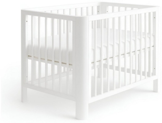 Baby-Delux Babybett Lio Schutzgitter umbaubar, Kinderbett 60x120 weiß Barriere Kiefer Matratze