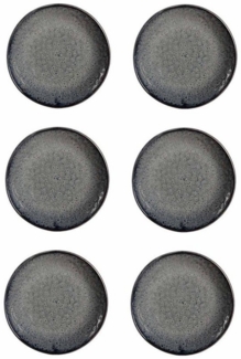 Leonardo MATERA Keramikteller 16,3 cm anthrazit 6er Set