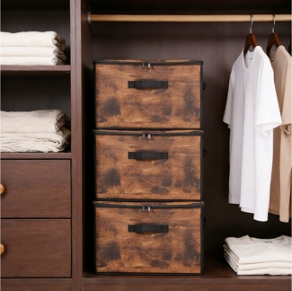 Sekey Aufbewahrungsbox Aufbewahrungsbox mit Deckel aus Vliesstoff Faltbare Stoffboxen, Faltbox Organizer für Kleidung Aufbewahrungsboxen für Schrank Regal