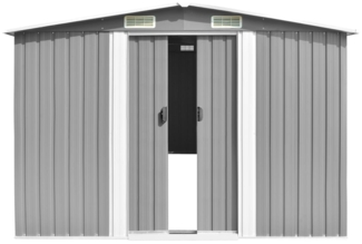 vidaXL Gerätehaus 257x580x181 cm Metall Grau 143353
