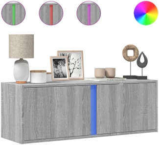 vidaXL TV-Wandschrank mit LED-Beleuchtung Grau Sonoma 100x31x35 cm 852269