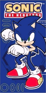Sonic SEGA Badetuch, Mikrofaser, Kinder Strandtuch 70 x 140 cm schnelltrocknend