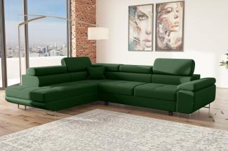 Stylefy Marokko Ecksofa DunkelGrün Velours KRONOS Links