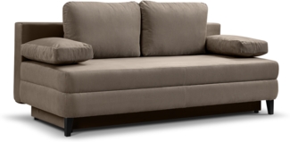 Schlafsofa (B/H/T: 200x91x100 cm) in Braun-beige