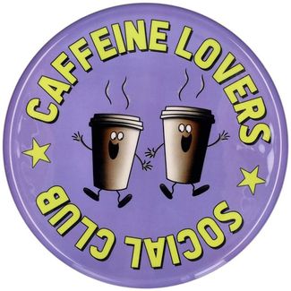 Gift Company Love Trays Dekotablett L Motiv: Caffeine lovers social club rund lila