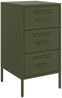 vidaXL Nachttisch Olivgrün 36x39x68 cm Stahl 843086
