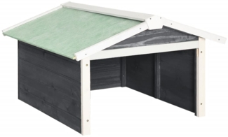 vidaXL Mähroboter Garage, Tannenholz, 72 x 87 x 50 cm, Grau