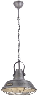 LED Hängelampe, Metall, Industrie, Laterne, silber SA